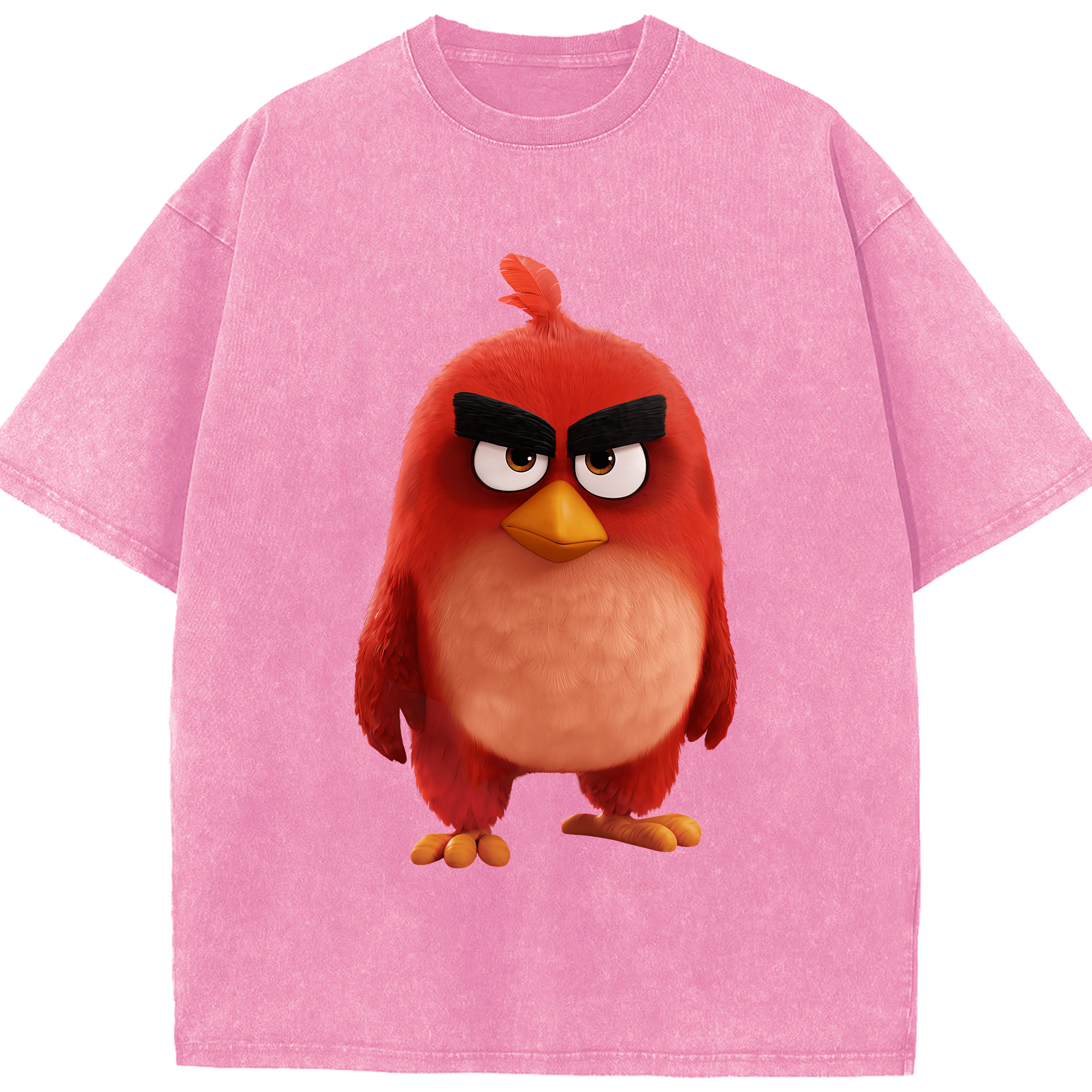 （画像用） Angry Birds アングリーバード 綿100% ヴィンテージ風 半袖Tシャツ（フロントプリント）